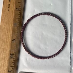 Womens Purple Beaded‎ Twisted Bangle Bracelet Fashion Accessory